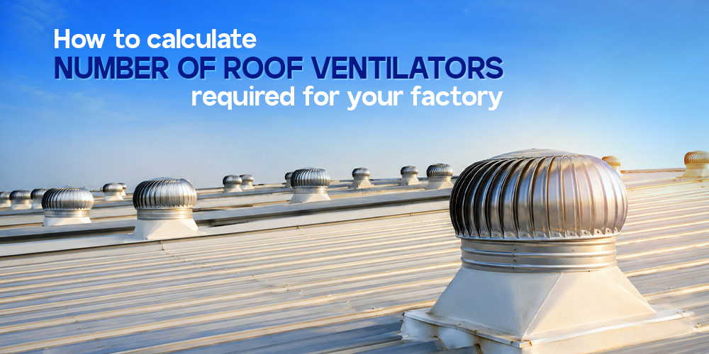 Factory roof ventilators for industrial ventilation.